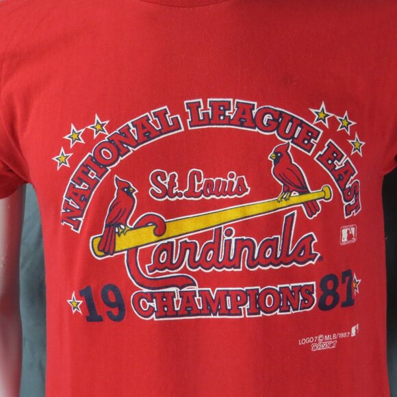 St Louis Cardinals Shirt (VTG) - 1987 National League Champions - Men's Large - Picture 2 of 8